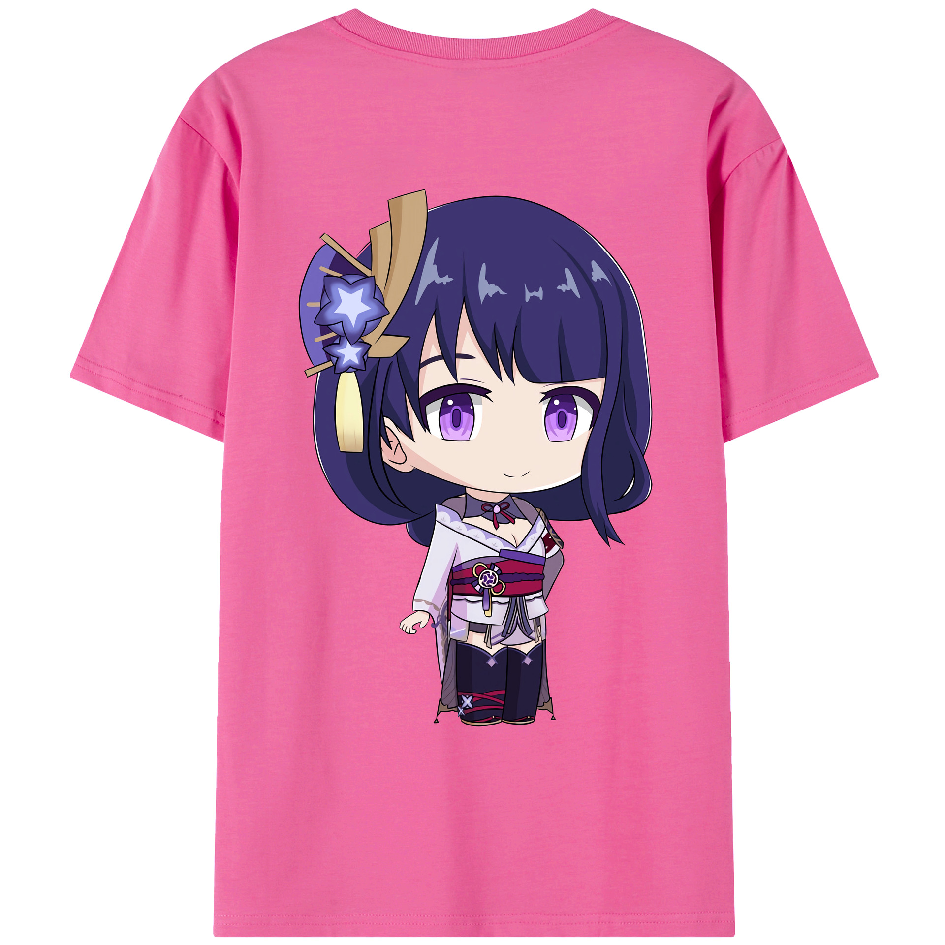 げんし神 雷電将軍 らいでんしょうぐん genshin Raiden Shogun レディース半袖Tシャツ(バックプリント)